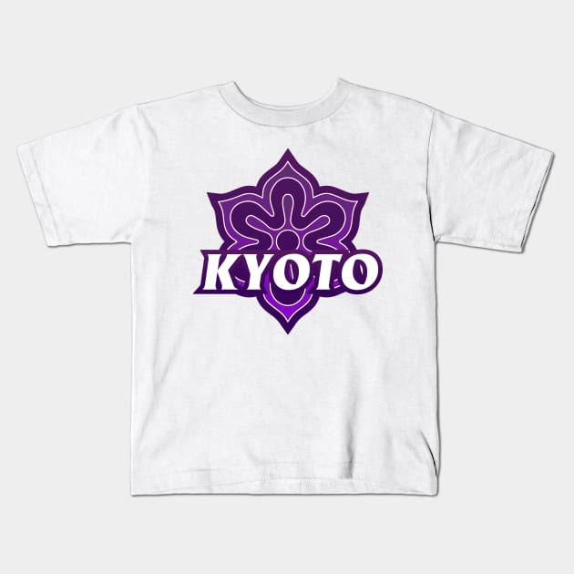 Kyoto Prefecture Japanese Symbol Kids T-Shirt by PsychicCat